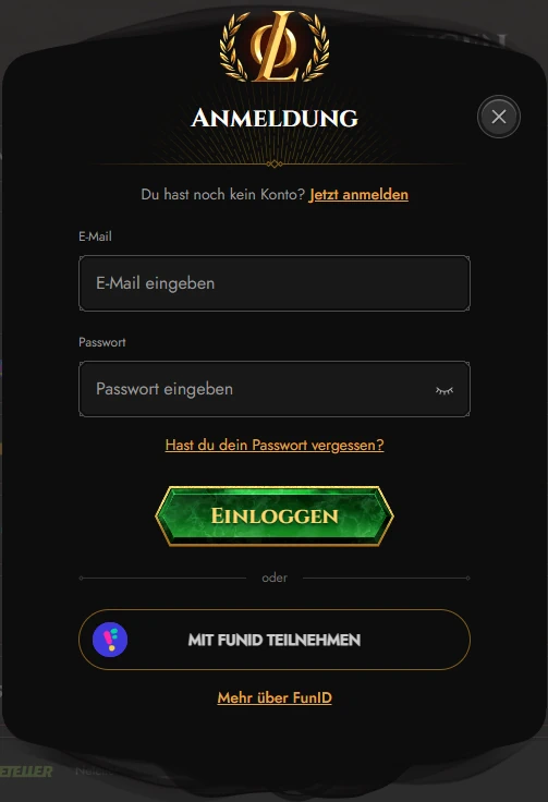 Legiano Einloggen